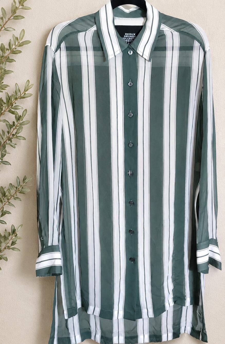 Marc Jacobs Redux Grunge 1993/2018 Silk Chiffon Plaid Shirt XS